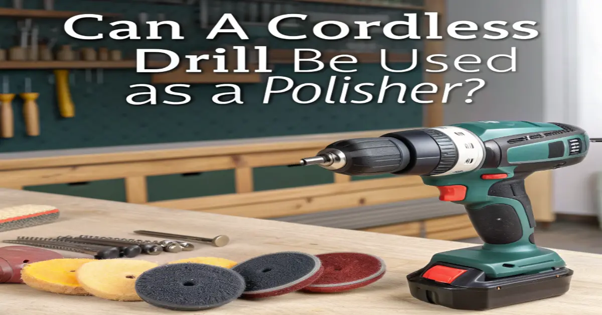 Can a Cordless Drill Be Used as a Polisher