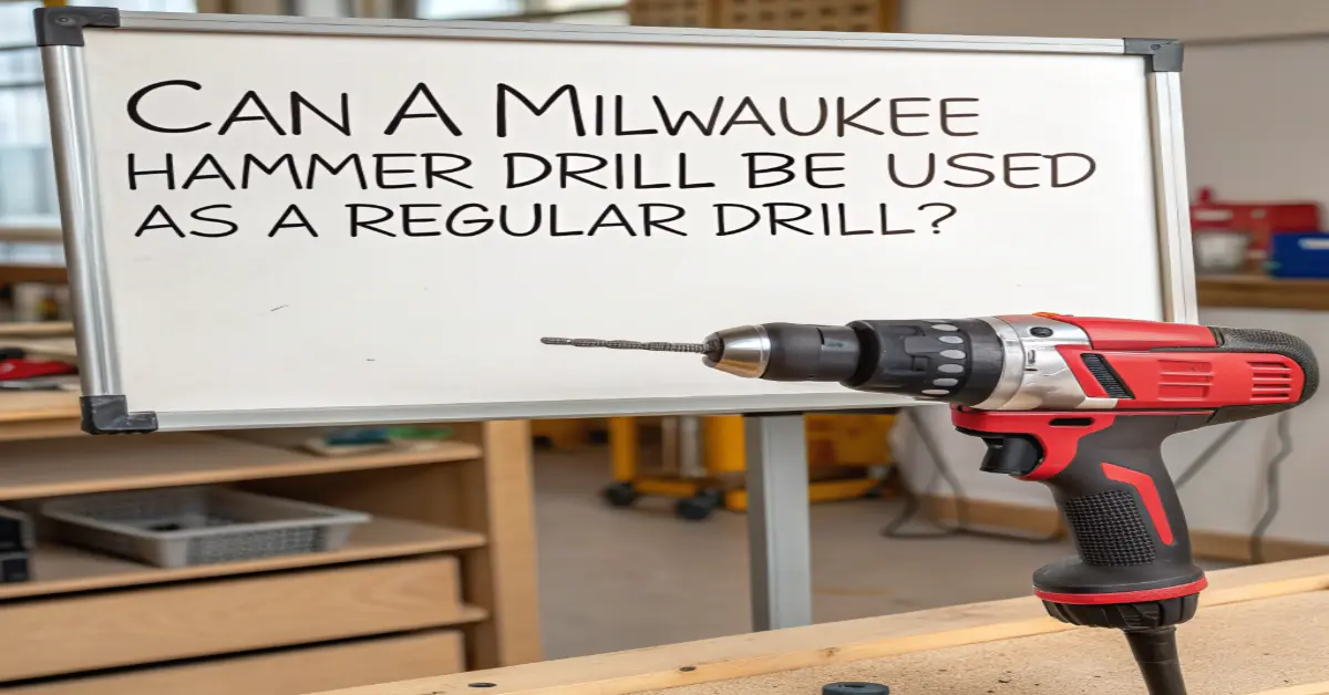 Can a Milwaukee Hammer Drill Be Used as a Regular Drill